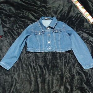 Free With Any Purchase DL1961 Cropped Blue Denim Jacket